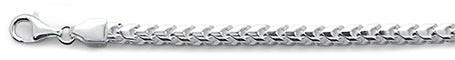 150-4.5MM Oval Franco .925 Sterling Silver Chain 8-28"