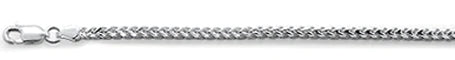 080-2.4MM Oval Franco .925 Sterling Silver Chain 20-28"