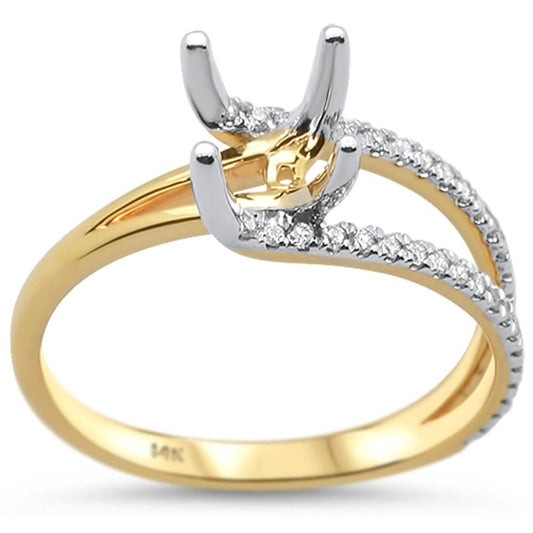 .18ct 14K Yellow Gold Semi Mount Diamond Engagement Ring