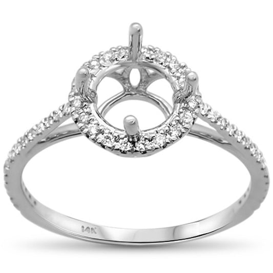 .20ct 14kt White Gold Diamond Semi-Mount Ring Size 6.5