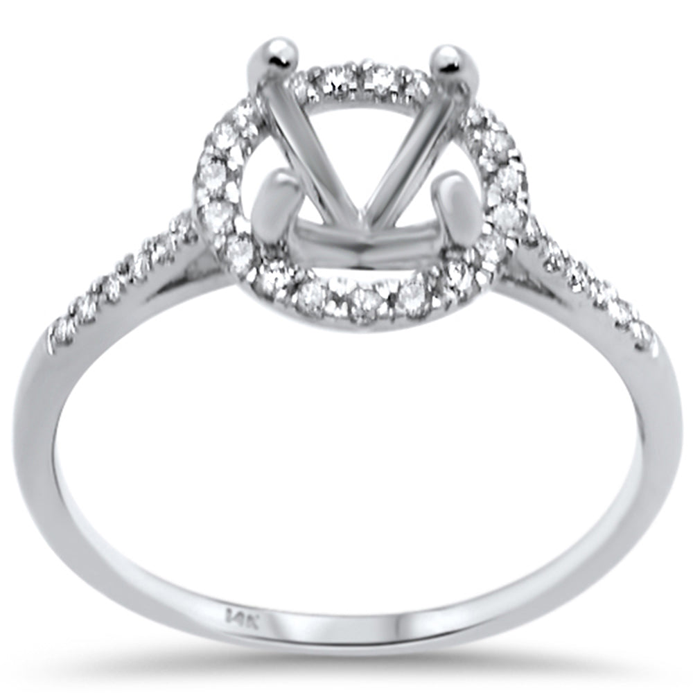 DIAMOND CLOSEOUT! .2ct F SI 14K White Gold Diamond Semi Mount Engagement Ring Size 6.5