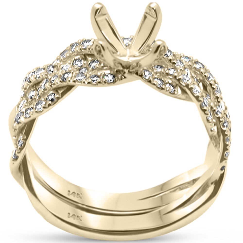 DIAMOND CLOSEOUT! .76ct G SI 14KT Yellow Gold Diamond Engagement Semi Mount Ring Size 6.5