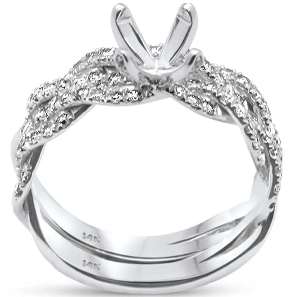 DIAMOND CLOSEOUT! .75ct G SI 14KT White Gold Diamond Engagement Semi Mount Ring Size 6.5