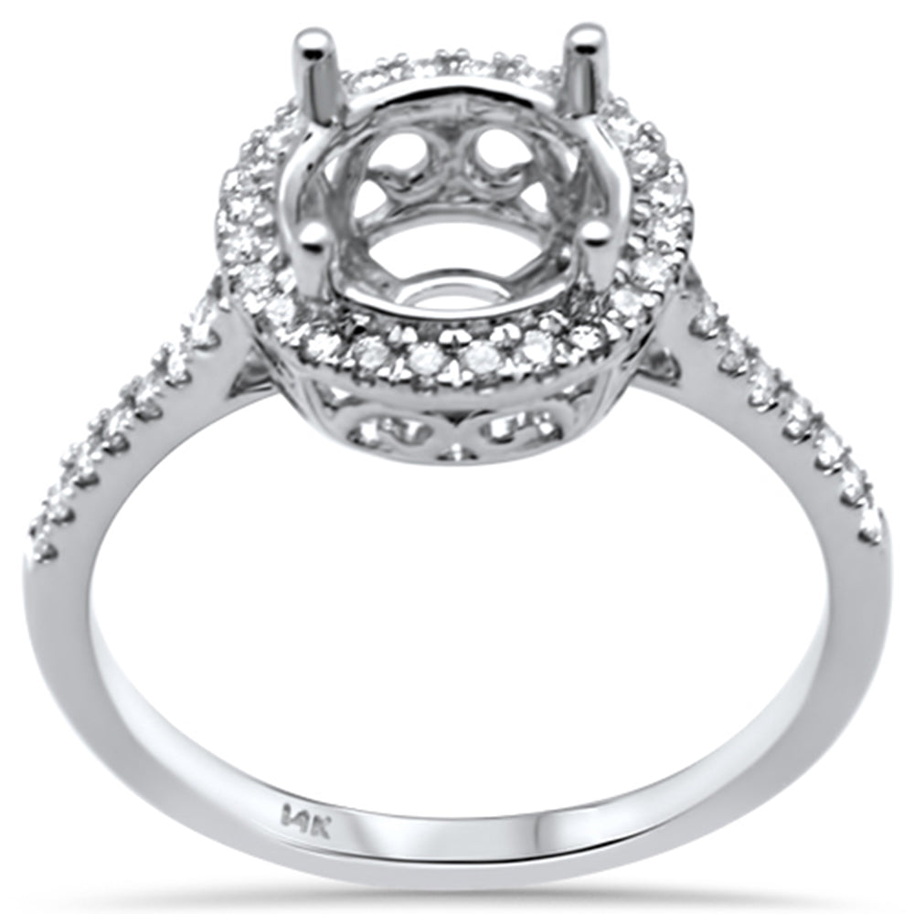 DIAMOND CLOSEOUT! .26ct G SI 14K White Gold Diamond Semi Mount Ring Size 6.5