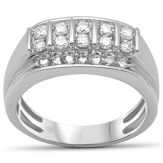 SPECIAL! 1.05ct G SI 14K White Gold Diamond Men's Band Ring Size 10