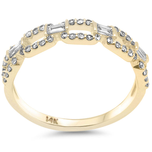 SPECIAL! .36ct G SI 14K Yellow Gold Diamond Link Ladies Ring Size 6.5
