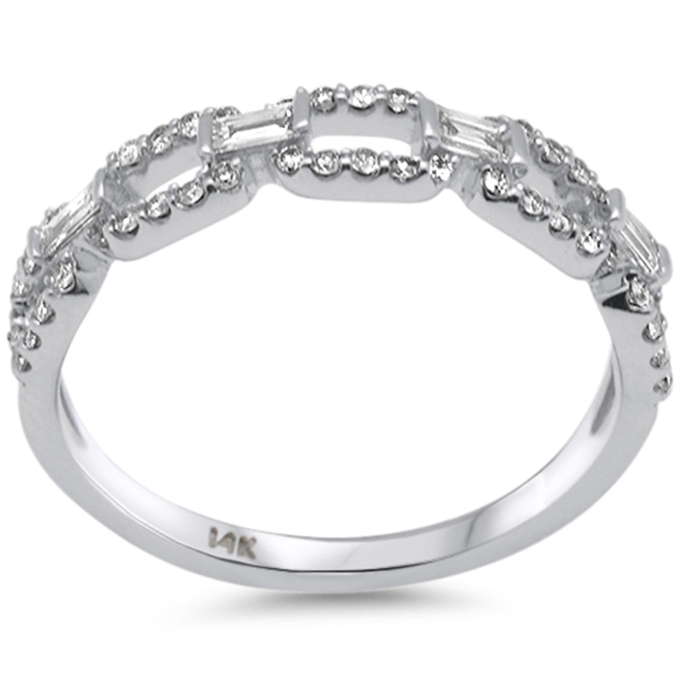 SPECIAL! .38ct G SI 14K White Gold Diamond Link Ladies Ring Size 6.5