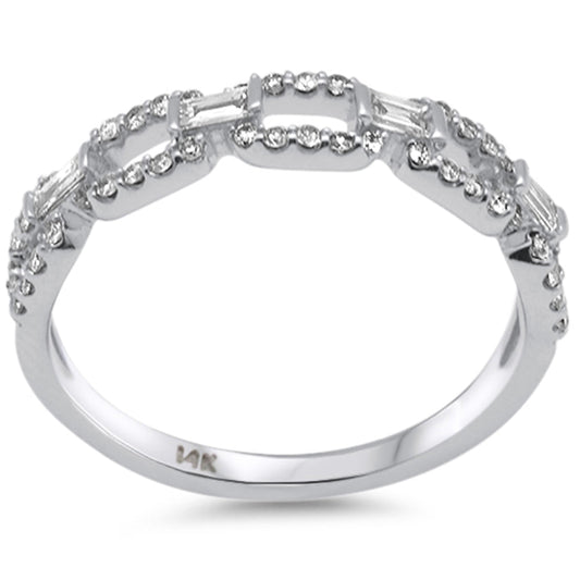 SPECIAL! .38ct G SI 14K White Gold Diamond Link Ladies Ring Size 6.5