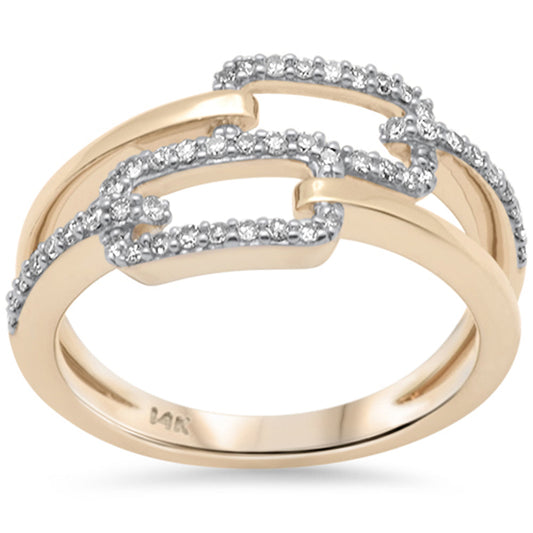 SPECIAL! .24ct G SI 14K Yellow Gold Diamond Forzatina Style Ring Size 6.5