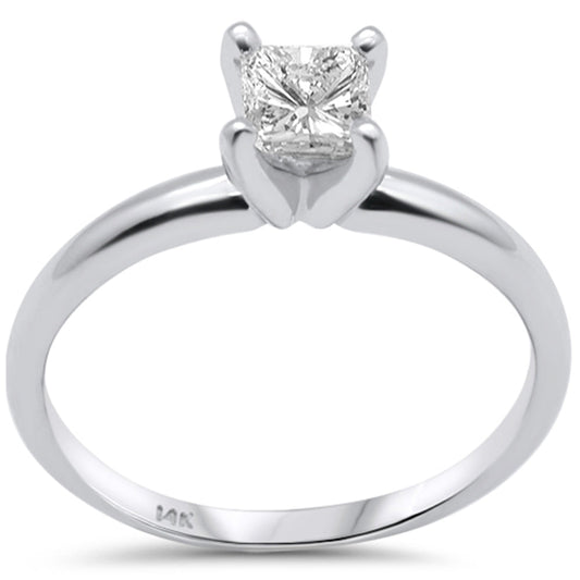 .51ct G SI 14K White Gold Princess Cut Diamond Solitaire Ring Size 6.5