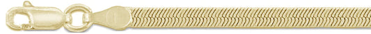040-3.5MM Magic Herringbone Yellow Gold Chain .925 Solid Sterling Silver Sizes 7"-20"