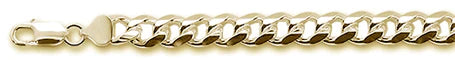 250-9MM Yellow Gold Plated Miami Cuban Chain .925 Solid Sterling Silver Sizes 8-28"
