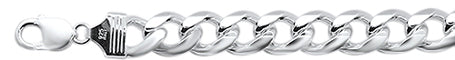 350-13MM Miami Cuban Chain .925 Solid Sterling Silver Sizes 8-28"