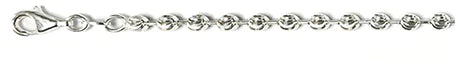 300-3MM Moon Cut Chain Made In Italy Available In 7"-30" Inches