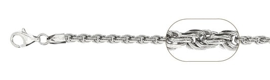 070-3.5MM Rope Chain .925 Solid Sterling Silver Sizes 16-30"