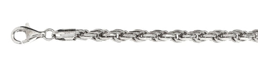 100-5MM Rope Chain .925 Solid Sterling Silver Sizes 7-30"