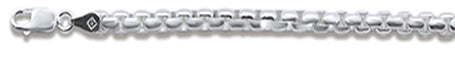 300 5.1MM Round Box Chain .925 Solid Sterling Silver Sizes 8-28"