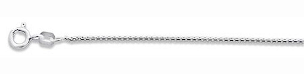 015-.9MM Round Box Chain .925 Solid Sterling Silver Sizes 16-22"