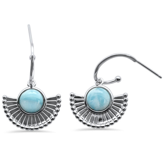 .925 Sterling Silver Larimar Drop Dangle Earrings