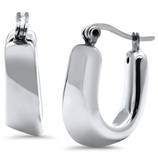 CLOSEOUT! Plain Solid Silver Hoop .925 Sterling Silver Earrings