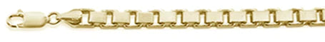 300 5MM Yellow Gold Plated Square Box Chain .925 Solid Sterling Silver Sizes 8-28"