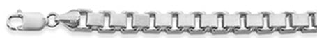 400 6MM Square Box Chain .925 Solid Sterling Silver Sizes 8-28"