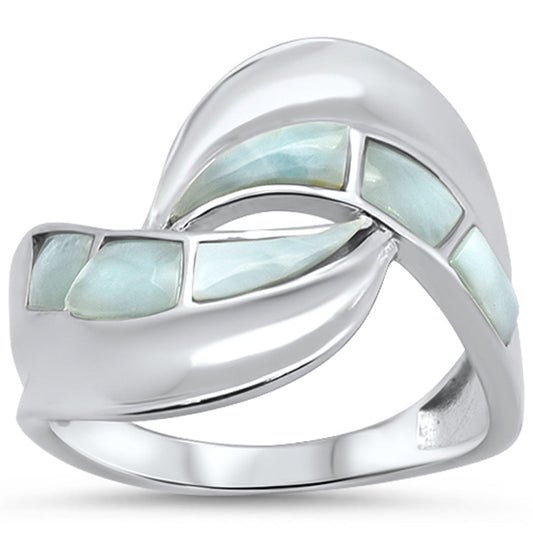 New Natural Larimar .925 Sterling Silver Ring Sizes 5-10