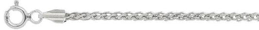 030-1.2MM Wheat/Spiga Chain .925 Solid Sterling Silver Available In 16"-24" Inches