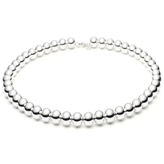 10MM Ball Bead Chain .925 Solid Sterling Silver Sizes 7.5-8" And 16-20"
