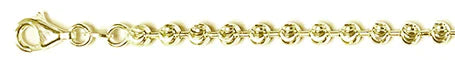 400-4MM Yellow Gold Plated Moon Cut Chain Made In Italy Available In 8"-30" Inches