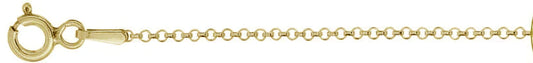 025-2MM Yellow Gold Plated Rolo Chain .925 Solid Sterling Silver Available In 16"- 20" Inches