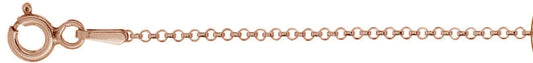 020-1.8MM Rose Gold Plated Rolo Chain .925 Solid Sterling Silver Available In 16"- 20" Inches