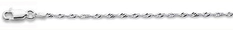 025-1.6MM Singapore Chain .925 Solid Sterling Silver Sizes 7"-26""